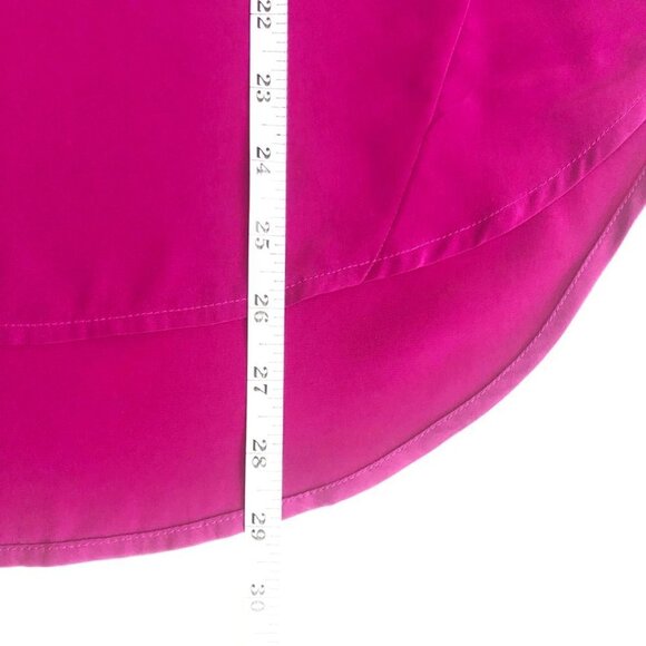 Kenneth Cole Tank Women's Size L Magenta Faux Leather Trim Flowy Sleeveless Top - Picture 8 of 10